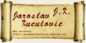 Jaroslav Kuculović vizit kartica